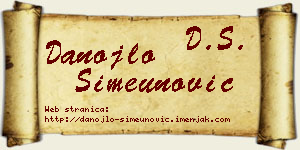 Danojlo Simeunović vizit kartica